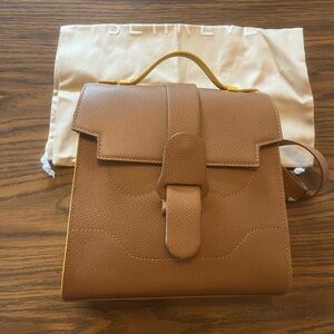 NWOT Senreve Alunna Bag in Chestnut/Dandelion with Gold Hardware